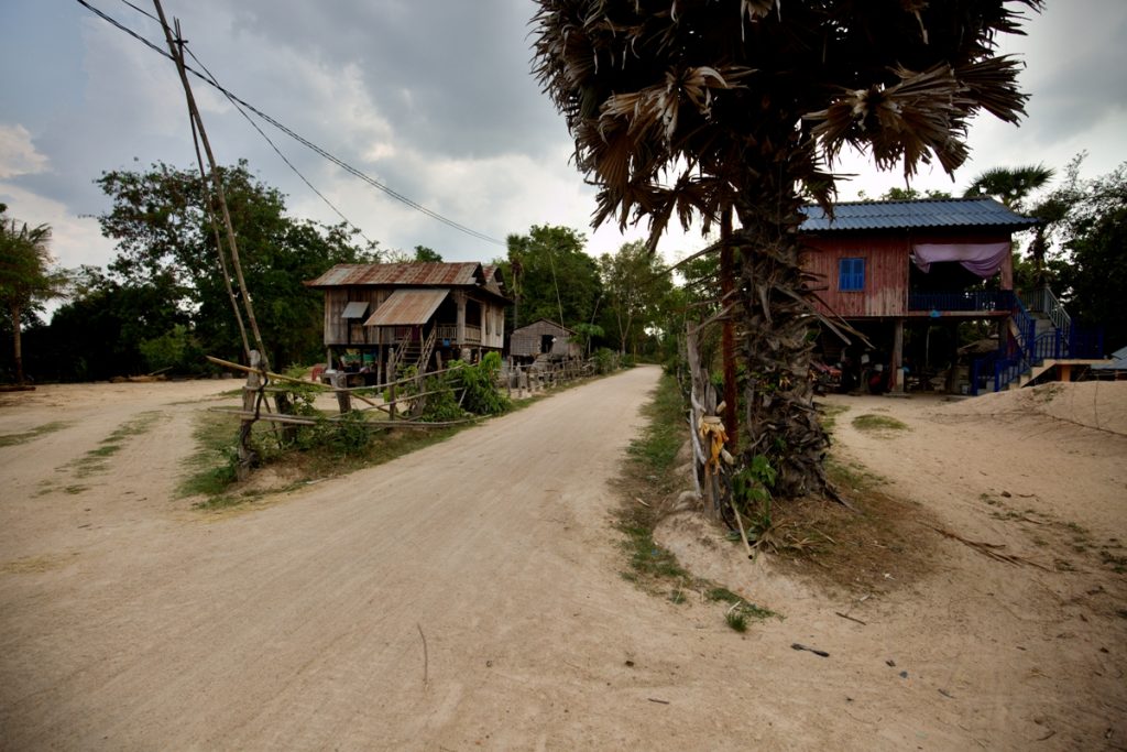 Venkovská stavení v provincii Kampong Chhnang